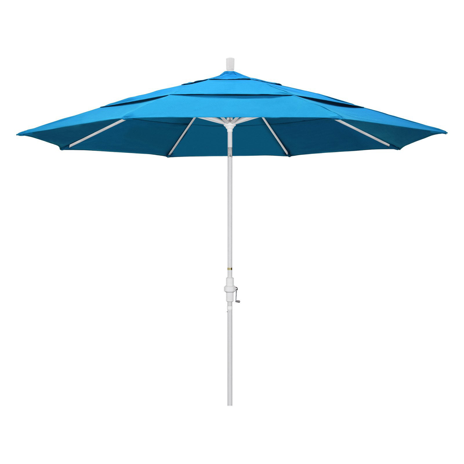 Crank Lift Collar Tilt Details about   9' Round Aluminum Market Umbrella with Pole 