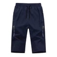 thumbnail image 6 of Tbopshirt Mens Capri Pants Plus Size Dry 3/4 Length Shorts Elastic Waist Zipper Pocket Hiking Pants for Outdoor Workout Casual Wear,L-4XL, 6 of 6