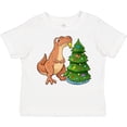 thumbnail image 3 of Inktastic Tyrannosaurus Rex Decorating Christmas Tree Boys or Girls Toddler T-Shirt, 3 of 5