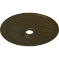 thumbnail image 3 of 29 1/8"OD x 3 5/8"ID x 1"P Oakleaf Ceiling Medallion (Fits Canopies up to 6 1/4"), Hand-Painted Brass, 3 of 6