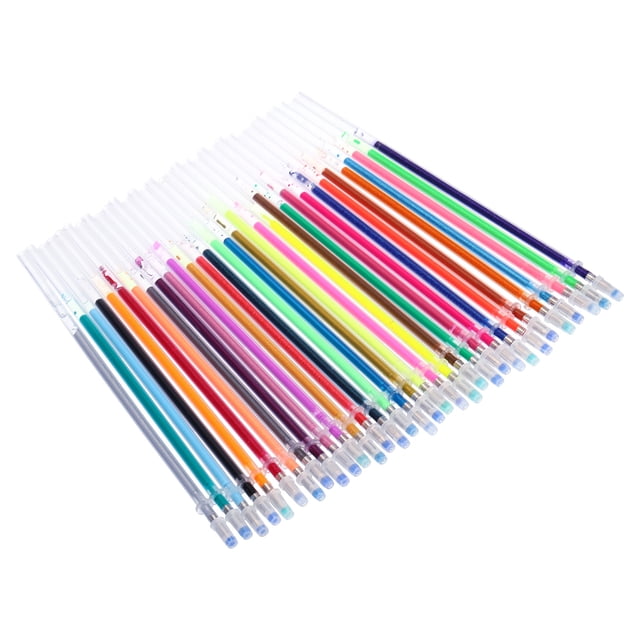 Recargas de Bolígrafo de Gel Brillante Metálico Pastel Neón de 100 Colores, 1 Juego