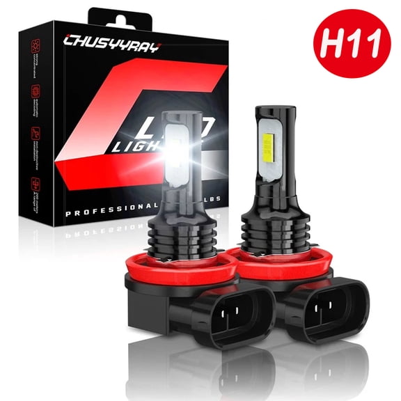 H11 H8 LED Fog Light Bulbs 50W 6000K Cool White Driving Lights for Honda Odyssey Accord, 2PCS
