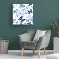 thumbnail image 4 of Canvas Wall Art - Jean Plout 'Beautiful Blue Butterflies A' Wall Art for Living Room, Bedroom, or Office Décor by Trademark Fine Art - 14 x 14 Inches, 4 of 4