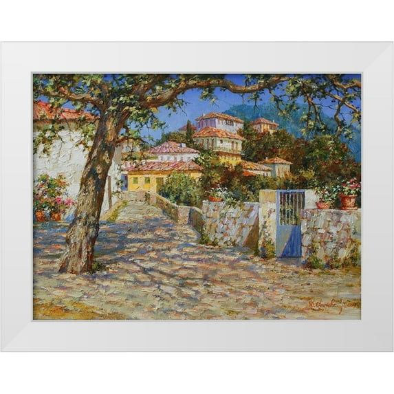 Obuchovsky, Yury 24x19 White Modern Wood Framed Museum Art Print Titled - Light and Shadows II
