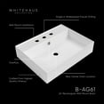 thumbnail image 4 of Whitehaus 24" Rectangular Wall Mount Basin with Widespread Faucet Drilling and Overflow, 4 of 7