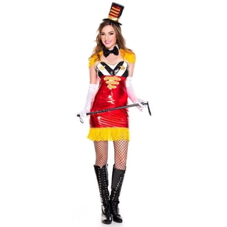 Music Legs 70716-ML 5-Piece Cheery Cheshire Cat Costume - Striped Mini Dress, Ears, Tail, Choker & Arm Warmers (Medium & Large)