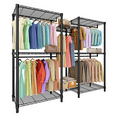 thumbnail image 1 of GloryStar Large Capacity Freestanding Garment Rack, Heavy Duty Metal Closet Organizer with Adjustable Shelves and Clothes Rods, 1 of 7