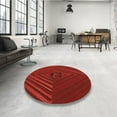 thumbnail image 4 of Ahgly Company Machine Washable Indoor Square Transitional Red Area Rugs, 7' Square, 4 of 7