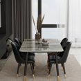 thumbnail image 3 of Set Six Chairs Dining Table Onement Legs Metal Nordic Makeup Office Kitchen Dining Tables Computer High Centre Mesa Comedor Desk My Lux Decor Round, 3 of 22