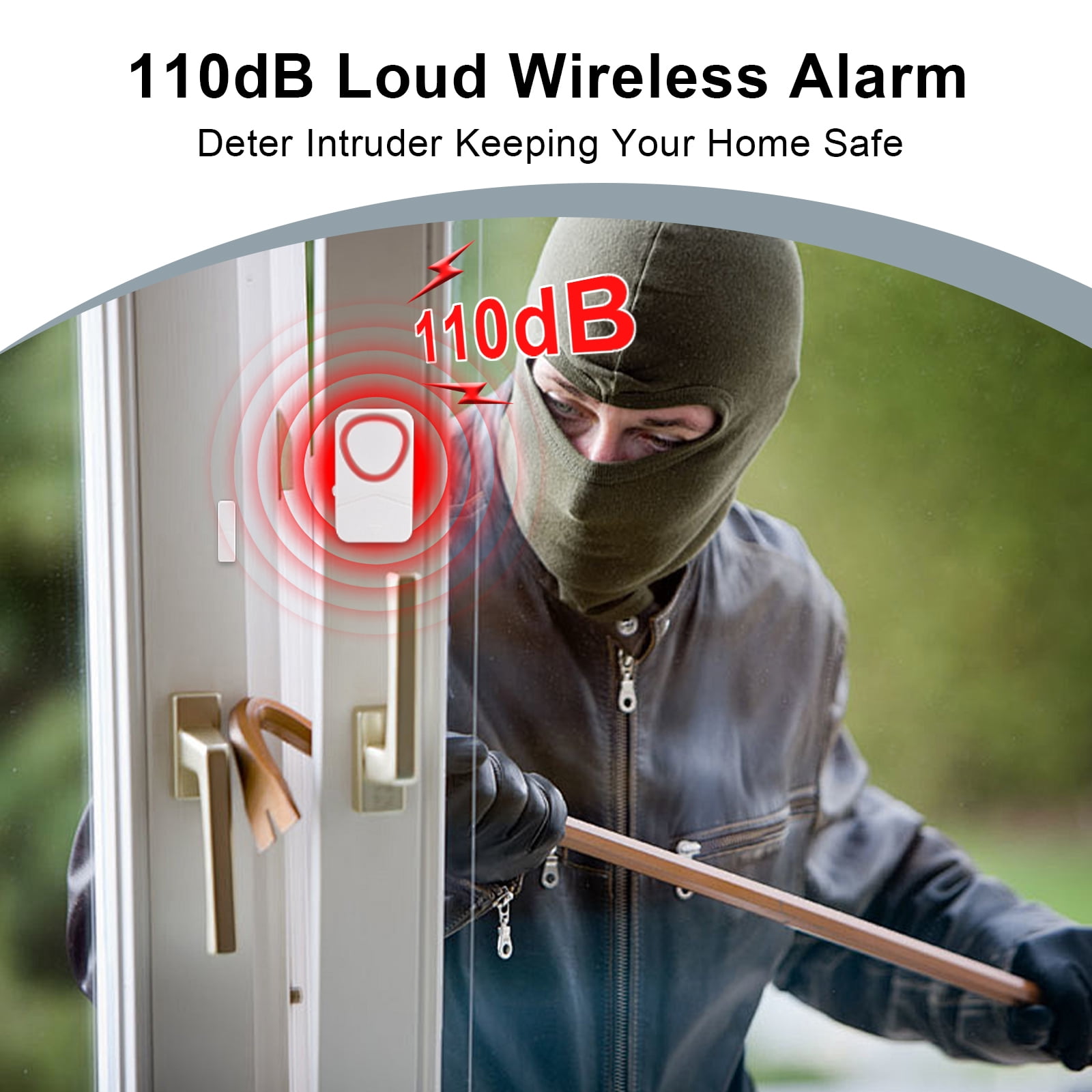 NineLeaf Window Alarm Sensors,Sliding Door Alarms when Opened,Refrigerator Alarm,Door and Window Alarm,110dB Loud Alarm,Easy Installation,4 Alarm Modes,Suitable for Home, Office, Shop, Fridge, 5PK