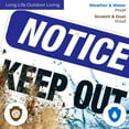 thumbnail image 5 of Keep Out Sign, OSHA Sign, 12x18 Aluminum, 5 of 8