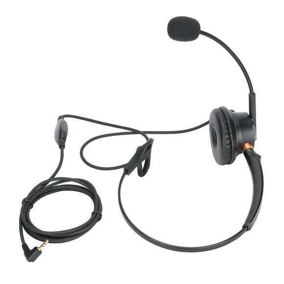 Single-Sided Headset, Wide Use 2.5 Mm Headphone Jack Business Headset  For Telecom Marketing For Call Center Agents