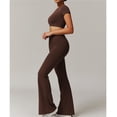 thumbnail image 4 of Conjuntos de entrenamiento for mujer, 2 piezas, sujetador deportivo, camiseta sin mangas, polainas de cintura alta, gimnasio, Yoga, ropa activa, Top de entrenamiento for mujer, 4 of 6