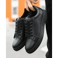 thumbnail image 3 of Men's Casual Sneakers - Flat Comfortable Walking Shoes Fashion Athletic Lace Up shoes in Black & White, 3 of 3