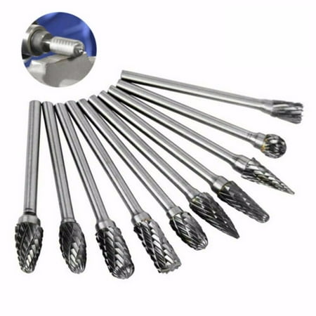 

10 PCS 6mm Mini Tungsten Carbide Rotary Point Burr Die Grinder Shank Drill Bits