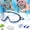 Blue-a, variant on KANOHENO Kids Goggles for Swimming 4-7,HD Children's Large Frame Waterproof and Anti-fog Swimming Goggles with Nose Cover