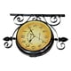 thumbnail image 4 of Reloj de pared vintage de doble cara, silencioso, de hierro, decorativo, giratorio 360 grados., 4 of 8