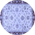 thumbnail image 1 of Ahgly Company Machine Washable Indoor Round Oriental Blue Traditional Area Rugs, 7' Round, 1 of 4