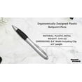 thumbnail image 4 of Ballpoint Pens With Rubber Grip, 10 pack, Black Ink Writing Pens in Bulk, Black, 4 of 5
