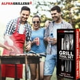 thumbnail image 6 of BBQ Grilling Accessories - Fathers Day Gifts for Dad - Heavy Duty Barbecue Grill Tools Utensils Set for Outdoor Grill with Spatula, Fork, Brush, Tongs Grilling Gift for Men Him Husband, 6 of 6