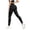 Black, variant on Powerband Resistance Leggings for Women,High Compression Workout Leggings with Built-in Resistance Bands Dark Gray,Size XXL