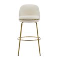 thumbnail image 6 of Wooden Dining Chairs, Rio Claro Indoor Metal Upholstered Barstool, Gold Finished Frame and Beige Upholstery, Set of 2, Beige,Gold Dining Chairs,Fabric+Metal Upholstered Dining Chairs, 6 of 14