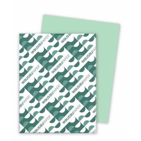 Neenah Paper 49561 110 lbs. Index Weight 8.5 in. x 11 in. Exact Index Card Stock - Green (250/Pack)