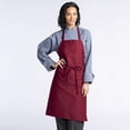 thumbnail image 2 of Uncommon Threads 3000-0300 30W x 34L Bib Apron in Burgundy, 2 of 5