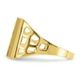 thumbnail image 4 of Primal Gold 10 Karat Yellow Gold with White Rhodium-plated Men's Cubic Zirconia Ring, 4 of 7