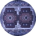 thumbnail image 1 of Ahgly Company Machine Washable Indoor Round Persian Blue Traditional Area Rugs, 5' Round, 1 of 4