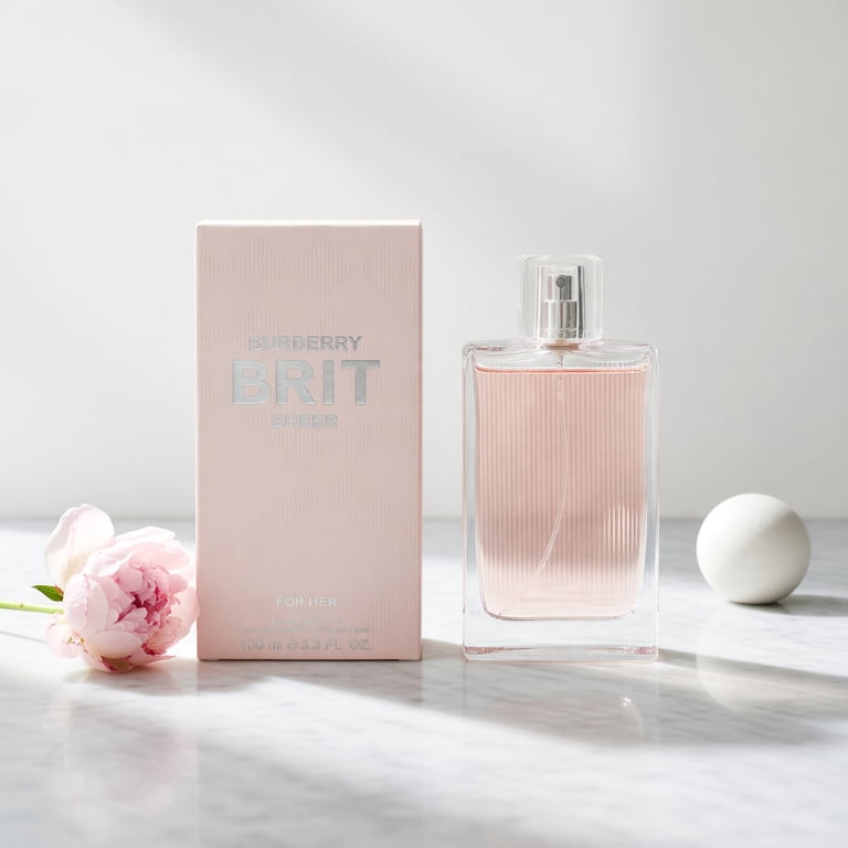 Burberry Brit Sheer Eau de Toilette Spray, 3.4 Oz, Perfume for