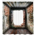 thumbnail image 3 of Ambesonne Grunge Shower Curtain, Abondoned Aged Interior, 69"Wx70"L, Grey Redwood, 3 of 3