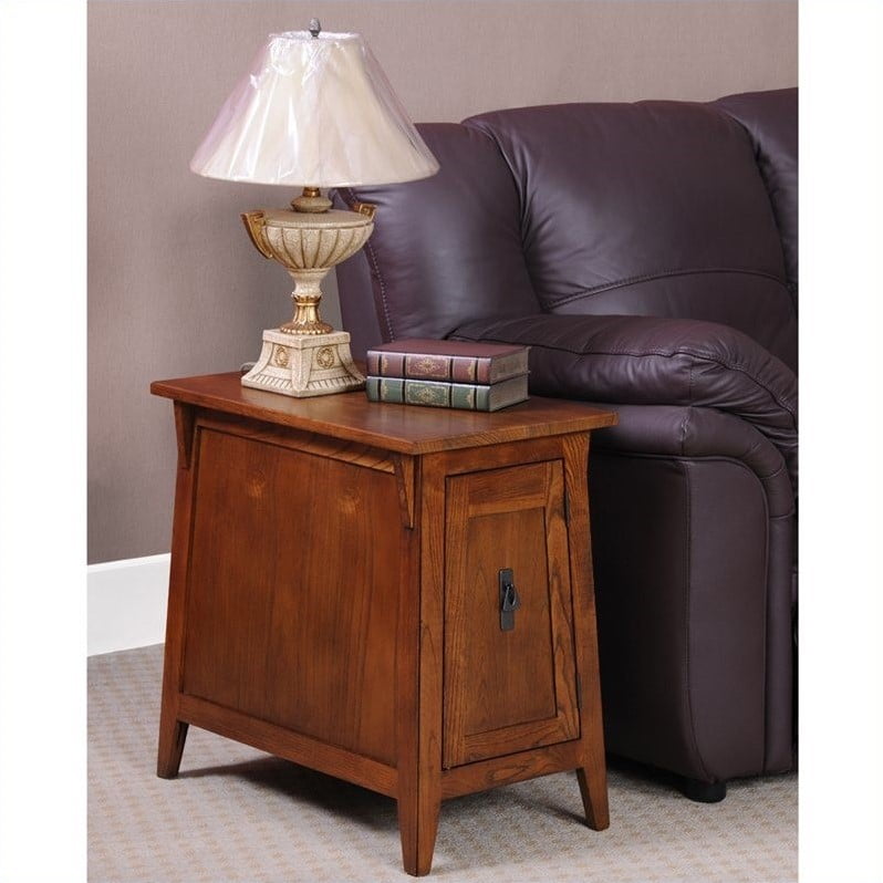 Leick Furniture Favorite Finds Mission Cabinet End Table In Russet