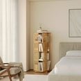 thumbnail image 5 of Yowos Bookcase, 4 Tier Rotating Bamboo Bookshelf 360° Spinning, Natural Color, 5 of 7