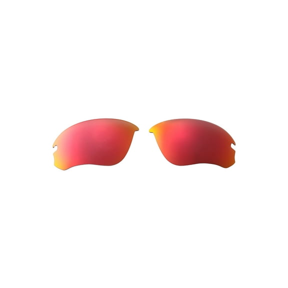 Walleva Fire Red Replacement Lenses for Oakley Flak Draft OO9364 Sunglasses