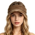 thumbnail image 3 of Minzimin Washed Distressed Sun Visor Hat Unisex Cotton Ball Cap Empty Top Baseball Sun Cap, 3 of 9