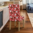 thumbnail image 4 of COEQINE Christmas Dining Chair Covers 2-Pack, Stretchable Universal Fit Chair Slipcovers Washable Spandex, Protect and Renew Your Dining Room Chairs for Home Decor, Santa Claus Holly Candy Cane Red, 4 of 7