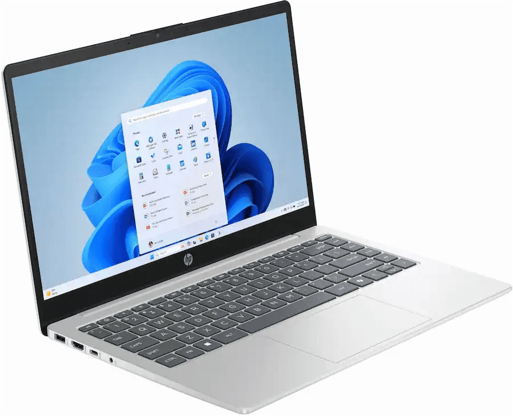 HP 14" HD Laptop, AMD Athlon Silver 7120U, 4GB RAM, 256GB SSD,Long Battery Life, 12-Month Microsoft 365 Included, Windows 11 Home, Copilot AI, Natural Silver with Mazepoly Accessories