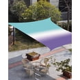 thumbnail image 3 of Sun Shade Sail 6.5x10Ft Gradient Blue Teal to Purple Uv Block Sunshade Canopy Outdoor Shade Cover Rectangle Shade Cloth For Patio Garden Yard Deck Pergola, 3 of 6