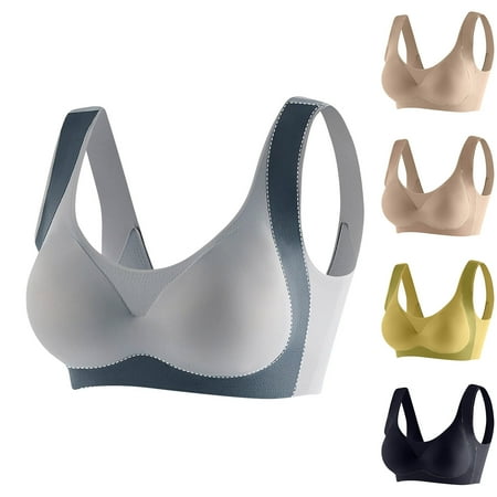 DDAPJ pyju U Back Sports Bras for Women Soft Padded Seamless Push Up Bra Gym Workout Fitness Yoga Bras No Underwire Bralettes Full Coverage Everyday Bra Limited Time Deals of The Day Beige XL