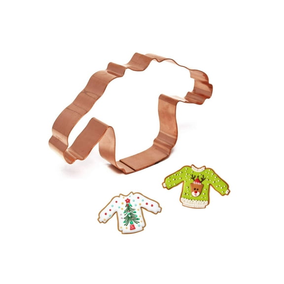 Ugly Christmas Sweater No.1 Cookie Cutter, 4.5 x 3 inches