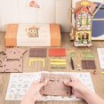 thumbnail image 6 of rolife DIY Miniature Coffee Shop Kit with LED Dollhouse Accessories, 6 of 8