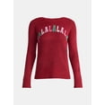 thumbnail image 6 of Time and Tru Women's and Women's Plus Holiday Talking Sweater with Long Sleeves, Midweight, Sizes XS-4X, 6 of 6