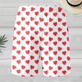 thumbnail image 3 of Gyujnb Women All‑Over Print Double Layer Shorts Drawstring Elastic Waist Casual Daily Athletic Shorts,White, 3 of 5