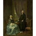thumbnail image 2 of Hendrik Pothoven 12x14 Black Ornate Wood Framed Double Matted Museum Art Print Titled: Portrait of Petrus Bliek, Remonstrant Minister in Amsterdam, with His Wife Cornelia Drost (1771), 2 of 5