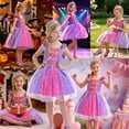 thumbnail image 6 of Jurebecia Girls Princess Party Dress with Puff Sleeves - Sparkly Tulle Fancy Gown for Birthday, Christmas & Special Occasions (Age 1-6, Purple), 6 of 23