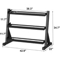 thumbnail image 2 of COZONY PVC & Steel Rubber Hex Dumbbell Set with Rack, 450LB Hexagonal Training Kit for Home Gym, 2 of 7