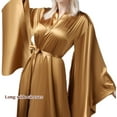 thumbnail image 5 of YAOLAN Women's Silk Kimono Long Robe Satin Bridesmaid Wedding Sleepwear Plus Size, 5 of 29