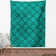 thumbnail image 4 of Floral Sofa Upholstery Fabric by the Yard, Flowers Silhouettes Modern Dreamy Blossoms Interpretation, Decorative Fabric for DIY and Home Accents, Dark Teal Seafoam by Ambesonne, 4 of 5