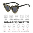 thumbnail image 6 of Cool Hip Hop Love Heart Shining Heart Sunglasses Heart-Shaped Diamond Sun Glasses Sunglasses for Women C3, 6 of 6